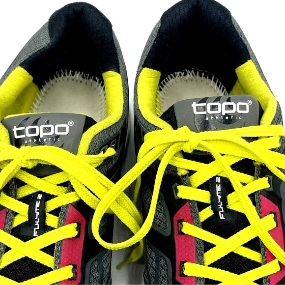 TOPO Athletic Womens Fli Lyte 2 Black Pink Yellow Running Shoes Sneakers Size 10 - Picture 11 of 16